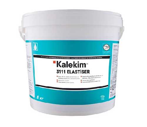 Гидроизоляционный материала на основе эластомерной смолы 3111 Elastiser 0800 белый, 5 кг, Kalekim